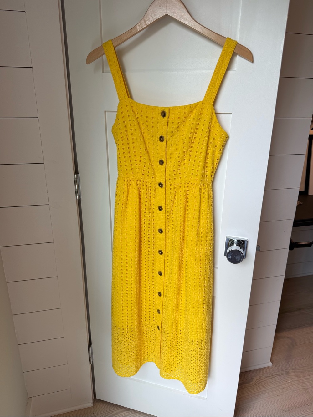 J. Crew Dress yellow eyelet maxi size 0
